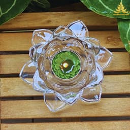 Đế Nến Hoa Sen Lưu Ly Cao Cấp Đựng Nến, Làm Nến Dâng Phật Cúng Dường 1