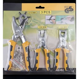 Kềm / Bộ 3 Kìm đa chức năng gồm 1 kìm bấm lỗ, 1 kìm bấm khoen 4.5mm , bấm nút 5 chấu (nút sắt vành 9mm) MÃ AL-02 2