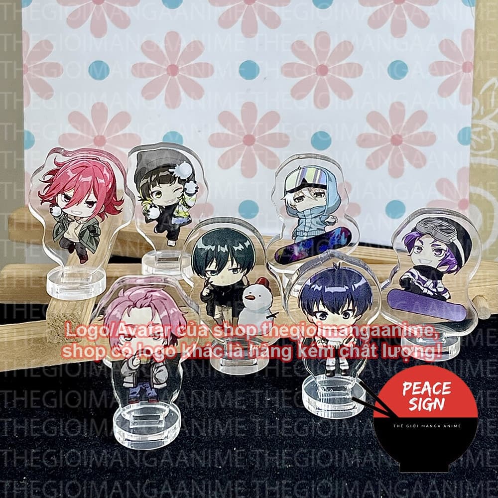 (mua 1 tặng 1) (3CM) Mô hình standee BLUE LOCK ver TRƯỢT TUYẾT mica chibi arcylic anime trưng bày xinh xắn