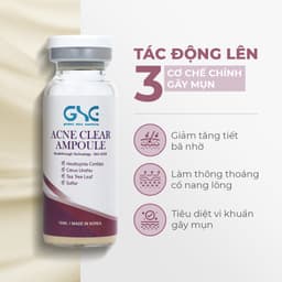 Serum hỗ trợ xử lý mụn,giảm mụn,giảm dầu nhờn, tái tạo da mụn GSC ACNE CLEAR AMPOULE 15ml 5