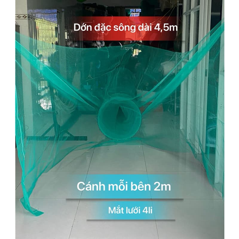 Dớn Đại đặc cá,tép,tôm,lươn,...mắt lưới 3li/4li,tổng chiều dài ~ 5m(Dớn ~3m + Cánh mỗi bên 2m)