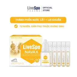 [ Chính Hãng ]Livespo Navax Hộp Vàng 5 Ống Dự Phòng Giúp Giảm Nguy Cơ Viêm Đường Tai, Mũi, Họng 1