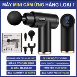 Máy Massage Cầm Tay Mini, Súng Massage Cầm Tay Mini Toàn Thân 6 Cấp Độ Chuyên Sâu Đa Năng 7