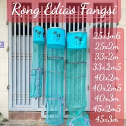 Rọng cá Ediao Fangsi xanh Khung inox, chất liệu lưới cực dày dặn 5