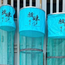 Rọng cá Ediao Fangsi xanh Khung inox, chất liệu lưới cực dày dặn 4