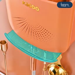 [CHÍNH HÃNG] Hộp đựng đũa muỗng treo tường KACOO thoáng khí ngăn ẩm mốc, Ống đựng đũa có nắp đậy tích hợp móc treo 4