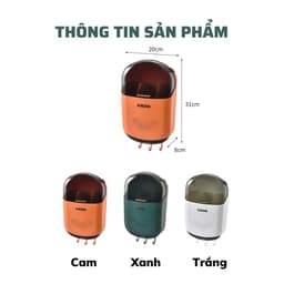[CHÍNH HÃNG] Hộp đựng đũa muỗng treo tường KACOO thoáng khí ngăn ẩm mốc, Ống đựng đũa có nắp đậy tích hợp móc treo 9