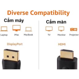 Cáp DisplayPort Sang HDMI Dài 1.8m – Hỗ Trợ 4K, Kết Nối Màn Hình, Máy Chiếu 3