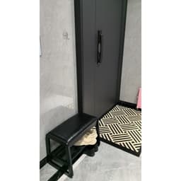 Thảm chùi chân cao cấp SỢI LEN CARO ĐEN KEM 50*80cm mật độ dệt cao, chắc chắn phong cách Châu Âu 9