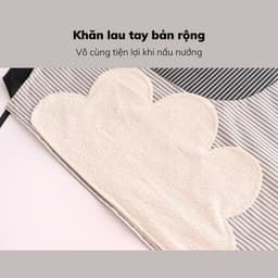 Tạp dề TOAM chống thấm nước, thấm dầu có túi lớn đựng đồ và khăn lau tay thời trang Hàn Quốc 5