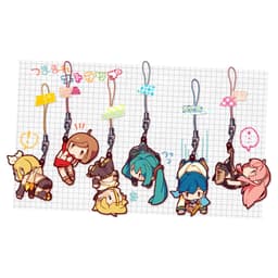 (mua 1 tặng 1) Dây treo điện thoại VOCALOID ver TREO NGƯỜI game anime chibi mica trong acrylic quà tặng xinh xắn 1
