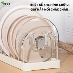 AMIZIN (LOẠI 1) Kệ Để Nắp Vung Nồi Đa Năng ECO, Giá Úp Đĩa Chảo Để Đồ Nhà Bếp Điều Chỉnh Khoảng Cách Tùy Ý AMIZIN 4