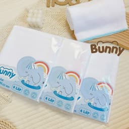 Khăn tắm xô cho bé 4 lớp, 6 lớp xuất nhật Bunny khổ 75x75, vải xô cao cấp xuất nhật mềm mại không xù bông. 3