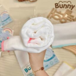 Khăn tắm xô cho bé 4 lớp, 6 lớp xuất nhật Bunny khổ 75x75, vải xô cao cấp xuất nhật mềm mại không xù bông. 5