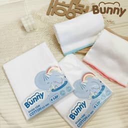 Khăn tắm xô cho bé 4 lớp, 6 lớp xuất nhật Bunny khổ 75x75, vải xô cao cấp xuất nhật mềm mại không xù bông. 8