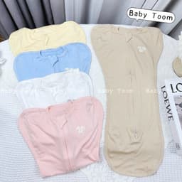 Nhộng chũn ngủ cho bé sơ sinh thun lạnh co giãn 4 chiều mềm mịn mát giúp bé ngủ ngon giấc 6