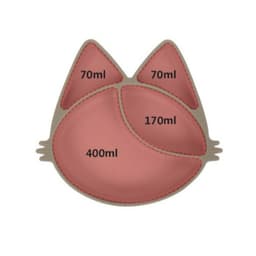 Mẫu Mới - Khay Ăn Dặm Hình Mèo Bluemama Chia Ngăn Có Đế Hít Silicon Cao Cấp Hàn Quốc Modui 7