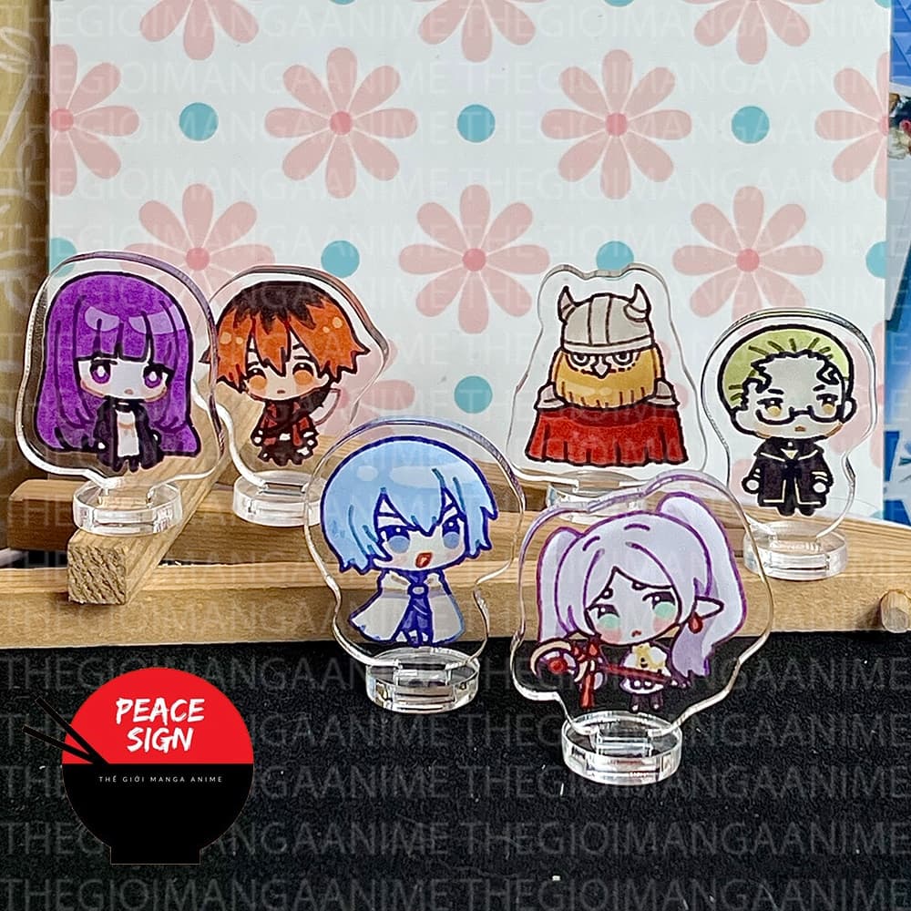 (mua 1 tặng 1) (3cm) MÔ HÌNH Frieren: Beyond Journey's End ver MÁ HỒNG Standee Pháp Sư Tiễn Táng anime mica chibi