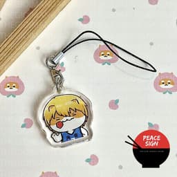 (Tặng móc khóa) Móc dây treo điện thoại KUROKO NO BASKET ver MẶT MÈO in hình Tuyển thủ vô hình chibi mica móc khóa anime 3