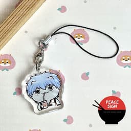 (Tặng móc khóa) Móc dây treo điện thoại KUROKO NO BASKET ver MẶT MÈO in hình Tuyển thủ vô hình chibi mica móc khóa anime 4