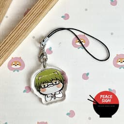 (Tặng móc khóa) Móc dây treo điện thoại KUROKO NO BASKET ver MẶT MÈO in hình Tuyển thủ vô hình chibi mica móc khóa anime 7