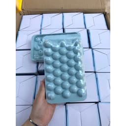 Combo 1 - 5 Khay Làm Đá 33 Viên Tròn, Khuôn Nhựa Làm Đá Bi Tròn, Làm Thạch Rau Câu 33 Ô 6