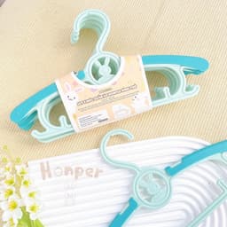 Bộ 5 móc phơi đồ hình thỏ Honper treo quần áo trẻ em cho bé, nhựa cao cấp dày dặn có nấc điều chỉnh dài ngắn. 4