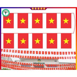 Cờ dây sao, cờ dây tổ quốc, chất liệu vải phi bóng 2025 5
