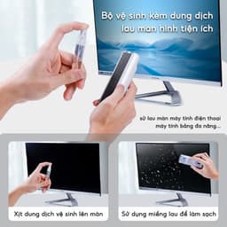 Bộ Dụng Cụ Vệ Sinh Laptop Máy Tính SMTech Bộ Vệ Sinh Bàn Phím Màn Hình Tai Nghe Điện Thoại Nhỏ Gọn 8