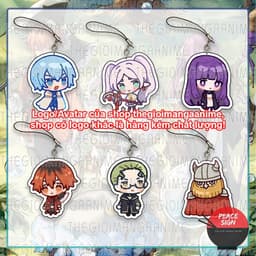 (mua 1 tặng 1) Dây treo điện thoại in hình FRIEREN: BEYOND JOURNEY'S END ver MÁ HỒNG mica dây móc khóa anime tiện lợi  1