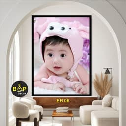 Tranh dán tường hình Em Bé Xinh cho mẹ bim sữa ngắm, tranh decor trang trí phòng ngủ cho mẹ, tranh treo tường kèm keo. 3