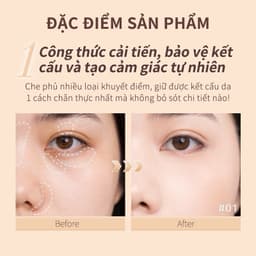 [JudyDoll] Kem che khuyết điểm JudyDoll Traceless Cloud-Touch Concealer Bền màu Lâu trôi Không cakey 3.2g 4
