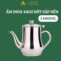 Ấm Inox Đun Sáp Bơ 480OZ 1400ml, Dụng Cụ Làm Nến Tại Nhà 1
