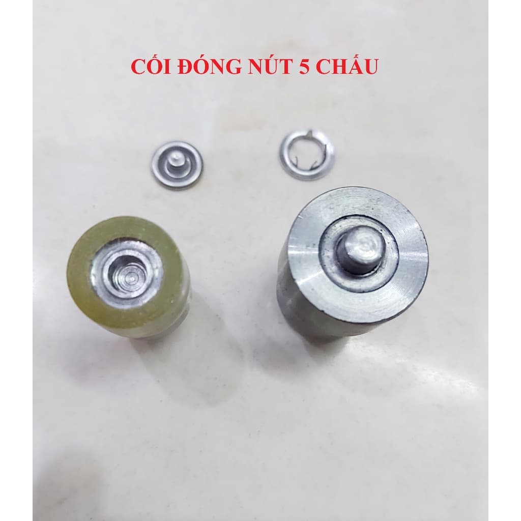 Cối đóng cúc áo em bé, nút 5 chấu (nút sắt vành) Dùng cho máy xánh, máy đóng thủ công Size 9mm / 11mm