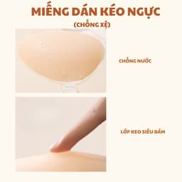 Miếng Dán Ngực Silicone Cài Trước Chống Chảy Xệ Chống Thấm Nước Giúp Tạo Khe V1 Lê Ngọc 173 6