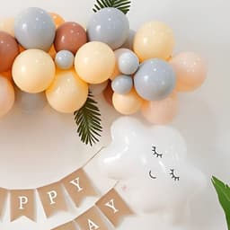 Set bóng trang trí sinh nhật kèm combo chibi chủ đề sóc nâu theo phong cách Hàn Quốc cho bé HQ34 6