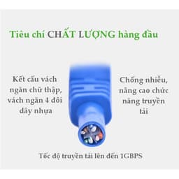 Dây cáp mạng  bấm sẵn 5m 10m 15m 20m 25m 30m tốc độ cao 1000mbps màu xanh 4