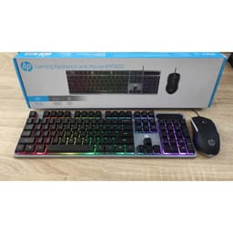 Bộ bàn phím và chuột Gaming giả cơ HP KM300F gaming  kim loại led màu 8
