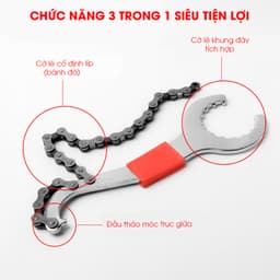 Dụng cụ tháo líp xe đạp cảo BB cốt rỗng, Cờ lê tháo bánh đà, sên xe đạp chuyên dụng - CL3T1 3