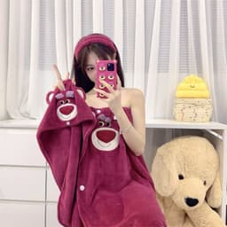 Set khăn tắm  món ( khăn quây-khăn trùm tóc-băng đô ) mẫu mới 2024 hàng dày dặn loại 1 8
