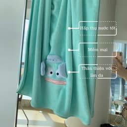 Set khăn tắm  món ( khăn quây-khăn trùm tóc-băng đô ) mẫu mới 2024 hàng dày dặn loại 1 7