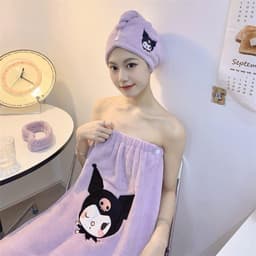 Set khăn tắm  món ( khăn quây-khăn trùm tóc-băng đô ) mẫu mới 2024 hàng dày dặn loại 1 9