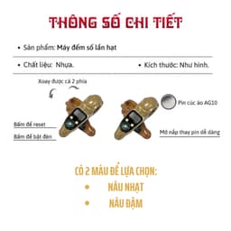 Máy Bấm Đếm Số Niệm Phật ABS vân gỗ, Tràng Hạt Điện Tử Led Rõ Nét  3