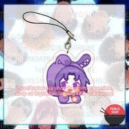 (mua 1 tặng 1) Móc dây treo điện thoại BLUE LOCK ver HOODIE TAI THỎ in hình anime chibi mica acrylic móc khóa 4