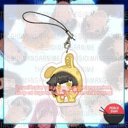 (mua 1 tặng 1) Móc dây treo điện thoại BLUE LOCK ver HOODIE TAI THỎ in hình anime chibi mica acrylic móc khóa 6