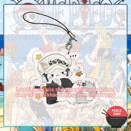 (mua 1 tặng 1) Móc dây treo điện thoại ONE PIECE ver MÈO in hình Đảo hải tặc anime chibi mica acrylic móc khóa 4