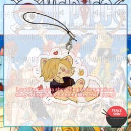 (mua 1 tặng 1) Móc dây treo điện thoại ONE PIECE ver MÈO in hình Đảo hải tặc anime chibi mica acrylic móc khóa 7