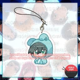(mua 1 tặng 1) Móc dây treo điện thoại BLUE LOCK ver HOODIE TAI THỎ in hình anime chibi mica acrylic móc khóa 7