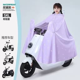 Áo Mưa Cánh Dơi Nửa Trước Trong Suốt Đi Xe Máy Che Phủ Toàn Thân Có Kính Che Mặt Chống Thấm Nước 7