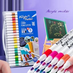 Bút lông màu ACRYLIC MARKER 60 bút cao cấp màu sắc chân thực tươi sáng 1